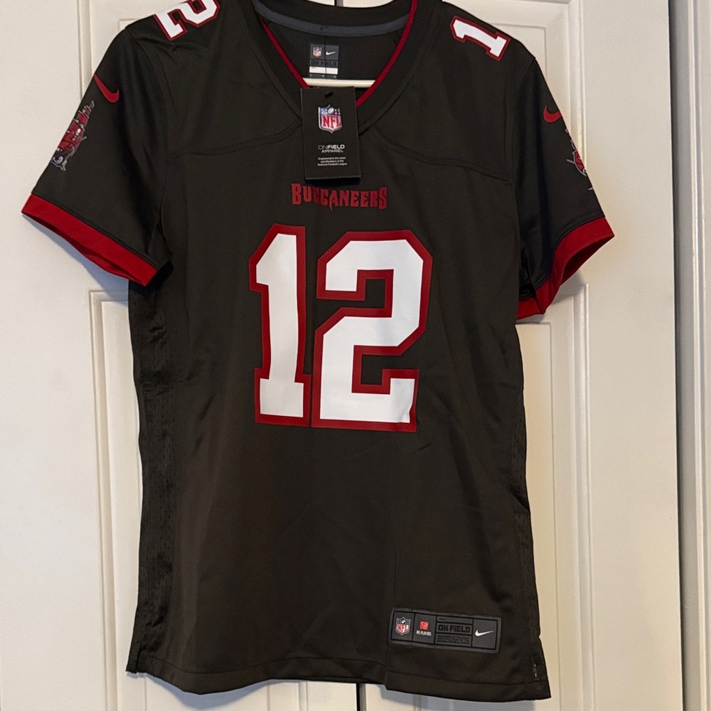 Nike ladies Black and Red Buccaneers Jersey